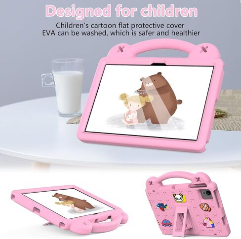 for Revvl Tab 2 Case 10.1 inch 2025, Kids EVA Tablet Cover with Strap Stand Handle, for Tmobile Revvl Tab 2 5G Case, Pink in Saudi Arabia