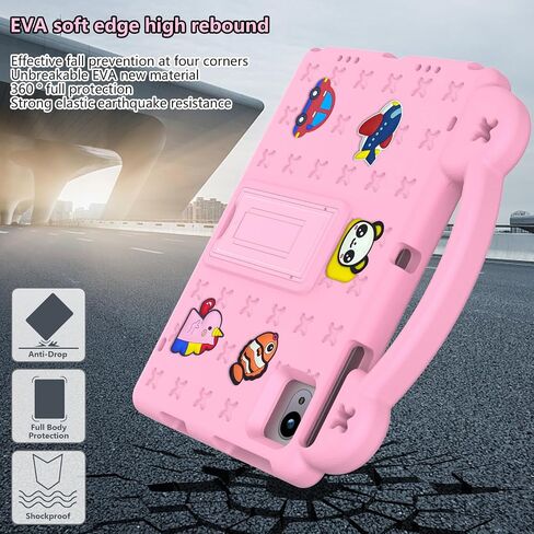 for Revvl Tab 2 Case 10.1 inch 2025, Kids EVA Tablet Cover with Strap Stand Handle, for Tmobile Revvl Tab 2 5G Case, Pink in Saudi Arabia