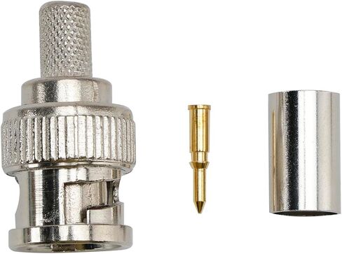 AREYOURSHOP MOTEROLA MINI-UHF MALE CRIMPS Connector-10x RG58/U COAXIAL CABLE + 10X MINI-UHF MALE CRIMPS COUNCTOR + مجموعة أدوات مع قطع الأسلاك و CABLE CABLE FOR RG58 ، RG59 ، RG62 ، RG6 ، RG6 ، RG6 ، RG174 in Saudi Arabia
