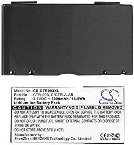 CS CAMERON SINO 5000MAH / 18.50WH LI-ION BUSTION BATTERY لـ NINTENDO 3DS ، CTR-001 ، MIN-CTR-001 ، C / CTR-A-AB CTR-003 in Saudi Arabia