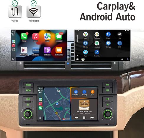 راديو سيارة لـ BMW E46 3 Series 1999-2005 Carplay Android Auto Bluetooth in Kuwait