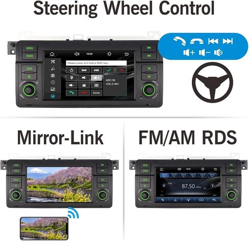 راديو سيارة لـ BMW E46 3 Series 1999-2005 Carplay Android Auto Bluetooth in Kuwait