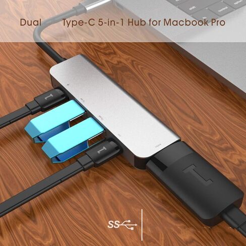 توصيل محول النوع C العام C وتشغيل USB3.0 4K HD TYPE C HUB HUBLE SPEED COMPUTER للاستخدام المهني للعواصف الرعدية ، genericch98y05SWG in Kuwait