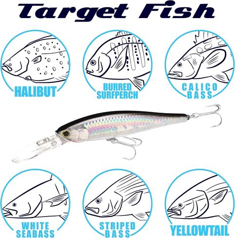 Lucky Craft Pointer 100dd-S ، سحر الصيد في المياه المالحة ، Jerkbait ، Halibut ، تصفح باس ، كاليكو باس ، قاس أبيض ، باس مخطط ، غرق ، معدات الصيد ، ملحقات الصيد ، صيد الأسماك in Saudi Arabia