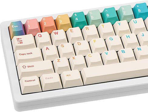 أبيض أبيض PBT Keycaps ، 150 مفاتيح لطيف معكرون السمة Keycap ، ملف تعريف الكرز Dye-Sublimation مفاتيح ملونة ل 61/64/68/84/87/100/104/108 لوحات مفاتيح ميكانيكية Cherry MX in Kuwait