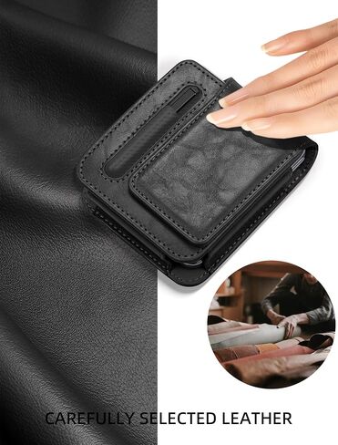 Premium 3-Piece Phone Case Set for Samsung Galaxy Z Flip 7 - Belt Holster, Magnetic Closure, Screen Protector - Stylish Pu Leather - Equipped with S Pen (Blue, Samsung Galaxy Z Flip7) in Saudi Arabia