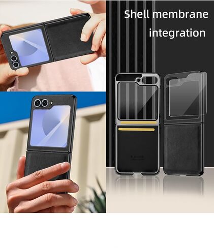Premium 3-Piece Phone Case Set for Samsung Galaxy Z Flip 7 - Belt Holster, Magnetic Closure, Screen Protector - Stylish Pu Leather - Equipped with S Pen (Blue, Samsung Galaxy Z Flip7) in Saudi Arabia