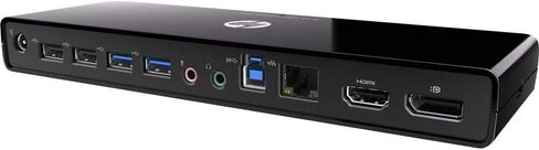 HP Y4H06AA#ABA 3005PR USB3 PORT Replicator ، Black in Saudi Arabia