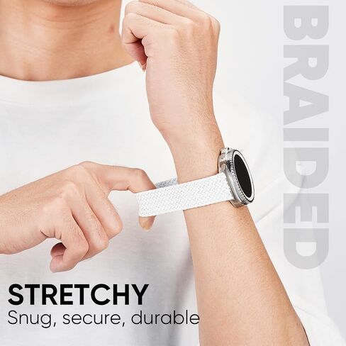 حلقة منفردة مطاطية منفردة لـ Samsung Watch 8 نطاقات 40 مم 44 ملم ، نقرة واحدة لا توجد فجوة حزام نايلون نايلون الرياضي مع قفل مغناطيسي للمجرة 8 كلاسيكية النساء 46 مم الرجال in Kuwait