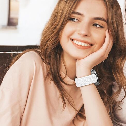 حلقة منفردة مطاطية منفردة لـ Samsung Watch 8 نطاقات 40 مم 44 ملم ، نقرة واحدة لا توجد فجوة حزام نايلون نايلون الرياضي مع قفل مغناطيسي للمجرة 8 كلاسيكية النساء 46 مم الرجال in Kuwait