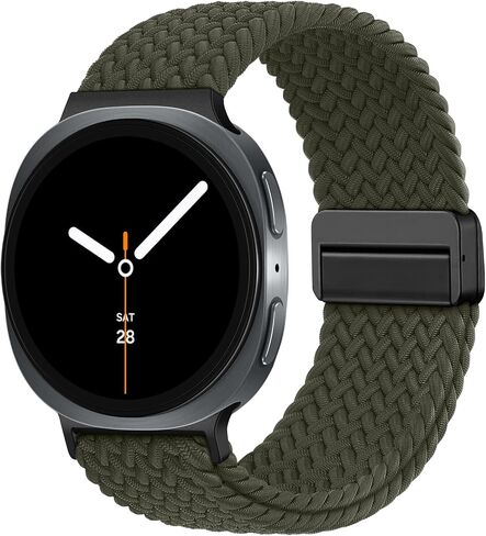 حلقة منفردة مطاطية منفردة لـ Samsung Watch 8 نطاقات 40 مم 44 ملم ، نقرة واحدة لا توجد فجوة حزام نايلون نايلون الرياضي مع قفل مغناطيسي للمجرة 8 كلاسيكية النساء 46 مم الرجال in Kuwait