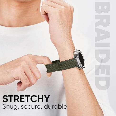 حلقة منفردة مطاطية منفردة لـ Samsung Watch 8 نطاقات 40 مم 44 ملم ، نقرة واحدة لا توجد فجوة حزام نايلون نايلون الرياضي مع قفل مغناطيسي للمجرة 8 كلاسيكية النساء 46 مم الرجال in Kuwait