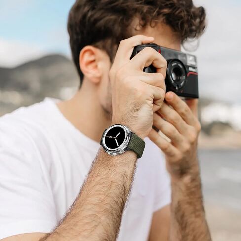 حلقة منفردة مطاطية منفردة لـ Samsung Watch 8 نطاقات 40 مم 44 ملم ، نقرة واحدة لا توجد فجوة حزام نايلون نايلون الرياضي مع قفل مغناطيسي للمجرة 8 كلاسيكية النساء 46 مم الرجال in Kuwait