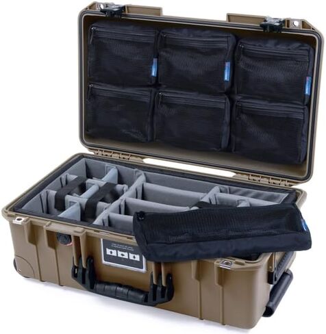 Dark Dart Dirt Pelican 1535 Air Case with TSA Locking Latches. يأتي مع مقسمات مبطنة وشبكة منظم غطاء حقيبة متعددة. in Kuwait