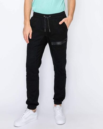 Men's LEFTOUT Moto Joggers Black Camo LRG in Saudi Arabia