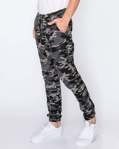 Men's LEFTOUT Moto Joggers Black Camo LRG in Saudi Arabia