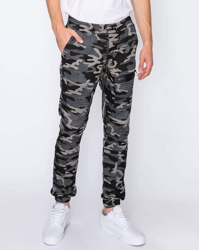 Men's LEFTOUT Moto Joggers Black Camo LRG in Saudi Arabia