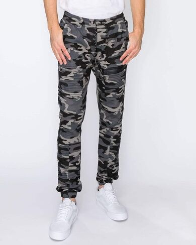 Men's LEFTOUT Moto Joggers Black Camo LRG in Saudi Arabia