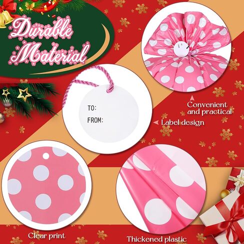 Sabary 2 Pcs 70 x 40 Inch Christmas Big Gift Bags Jumbo Bike Gift Bag for Giant Gifts Extra Large Plastic Gift Bag for Christmas Baby Shower Gift Wrapping Supplies in Saudi Arabia
