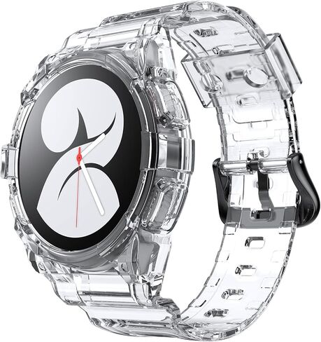 Notocity لـ Galaxy Watch 4 Galaxy Watch 5 Watch 6 40mm نطاقات ، شريط واضح مع حزام بديل للحالة الواقية لـ Galaxy Watch 4/5 in Kuwait