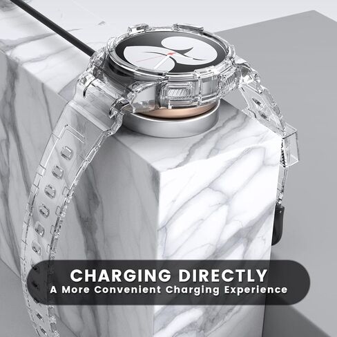 Notocity لـ Galaxy Watch 4 Galaxy Watch 5 Watch 6 40mm نطاقات ، شريط واضح مع حزام بديل للحالة الواقية لـ Galaxy Watch 4/5 in Kuwait