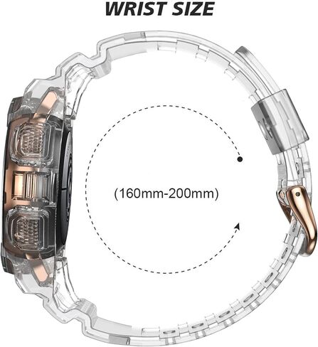 Notocity لـ Galaxy Watch 4 Galaxy Watch 5 Watch 6 40mm نطاقات ، شريط واضح مع حزام بديل للحالة الواقية لـ Galaxy Watch 4/5 in Kuwait