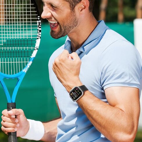 Tasikar double -side -side الفرقة المغناطيسية القابلة للارتداء متوافقة مع Apple Watch 49mm 46mm 45mm 44mm 42mm 42mm ، حلقة حزام رياضية ناعمة لـ Iwatch Ultra 3 2 1 Se Series 11 10 9 8 7 6 5 4 3 2 11 ، Black Gray in Kuwait