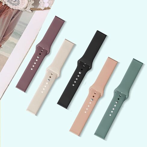 نطاقات مراقبة السيليكون لـ Garmin Venu 3S/Vivoactive 4S/Venu 2S/Vivomove 3S ، Soft Sport 18 ملم حزام معصم بديل لـ Garmin Forerunner 255S/265S in Kuwait