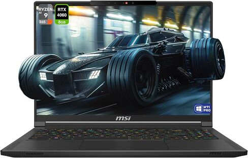 MSI Creator A16 AI+ Gaming Laptop, AMD Ryzen AI 9-365, 32 GB LPDDR5x RAM, 2 TB PCIe SSD, 16" QHD+ (2560x1600) Display, Nvidia G-Force RTX 4060, Per-Key RGB Keyboard, W11 Pro, Lunar Gray in Saudi Arabia