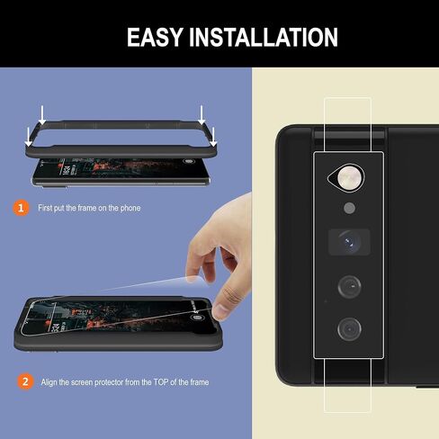 AACL 4-Pack for Google Pixel 10/10 Pro/Pixel 9/9 Pro Screen Protector Movie [Not Glass] [Bubble Free] [Photeprint Accombate] [7H Hybrid] in Kuwait