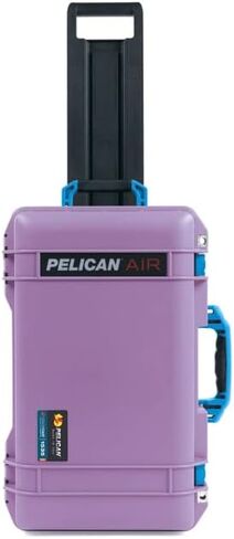 Lilac Pelican 1535 Air case, with Blue Handles and latches. Comes Empty & with Wheels. in Saudi Arabia