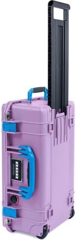 Lilac Pelican 1535 Air case, with Blue Handles and latches. Comes Empty & with Wheels. in Saudi Arabia