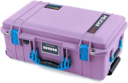 Lilac Pelican 1535 Air case, with Blue Handles and latches. Comes Empty & with Wheels. in Saudi Arabia