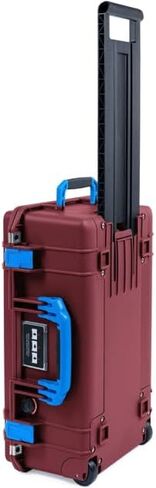 Oxblood Pelican 1535 Air case, with Blue Handles & latches. Comes Empty & with Wheels. in Saudi Arabia
