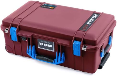 Oxblood Pelican 1535 Air case, with Blue Handles & latches. Comes Empty & with Wheels. in Saudi Arabia