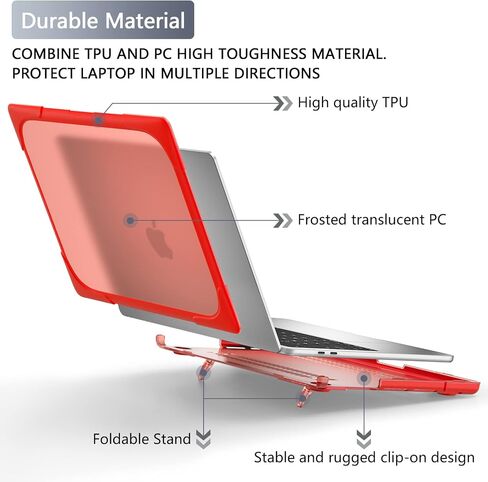 BatiAnda for MacBook Pro 13 Inch Case 2022 2020 الإصدار A2338 M2 M1 A2289 A2251 ، غطاء قذيفة صلبة بلاستيكية شديدة التحمل مع وظيفة مقاومة للصدمات في MacBook Pro New 13 بوصة ، رمادي ، in Saudi Arabia