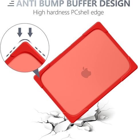 BatiAnda for MacBook Pro 13 Inch Case 2022 2020 الإصدار A2338 M2 M1 A2289 A2251 ، غطاء قذيفة صلبة بلاستيكية شديدة التحمل مع وظيفة مقاومة للصدمات في MacBook Pro New 13 بوصة ، رمادي ، in Saudi Arabia