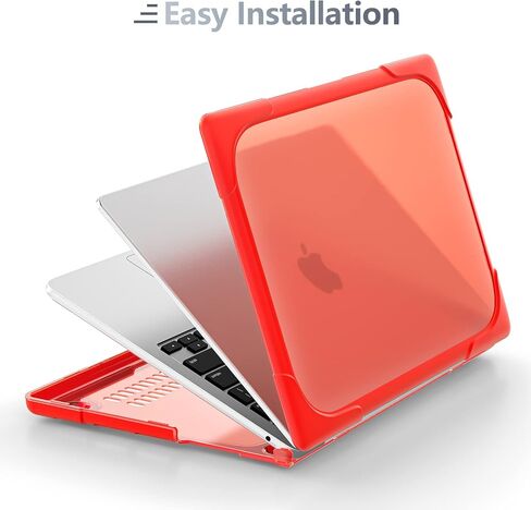 BatiAnda for MacBook Pro 13 Inch Case 2022 2020 الإصدار A2338 M2 M1 A2289 A2251 ، غطاء قذيفة صلبة بلاستيكية شديدة التحمل مع وظيفة مقاومة للصدمات في MacBook Pro New 13 بوصة ، رمادي ، in Saudi Arabia
