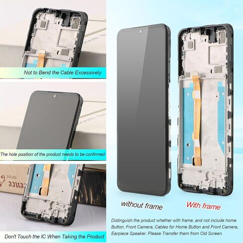 شاشة للكريكيت Outlast 5g 2024 استبدال شاشة LCD للكريكيت Outlast 5G 2024 SN509C تجميع شاشة اللمس لتصفيح (أسود مع إطار) in Kuwait