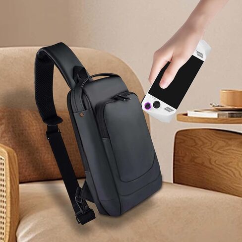 Carrying Case Compatible with Steam Deck OLED/ROG Ally X/PlayStation Portal, Sling Bag Compatible for Nintendo Switch/Legion Go, Portable Double-layer Leather Travel Bag for Consoles & Accessories. in Saudi Arabia