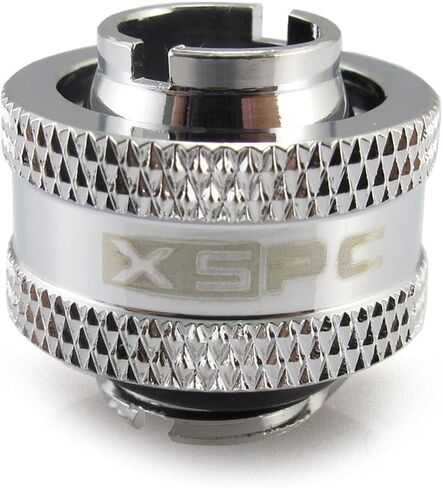 XSPC G1/4" to 7/16" ID, 5/8" OD Compression Fitting V2 for Soft Tubing, Chrome, 8-pack in Saudi Arabia