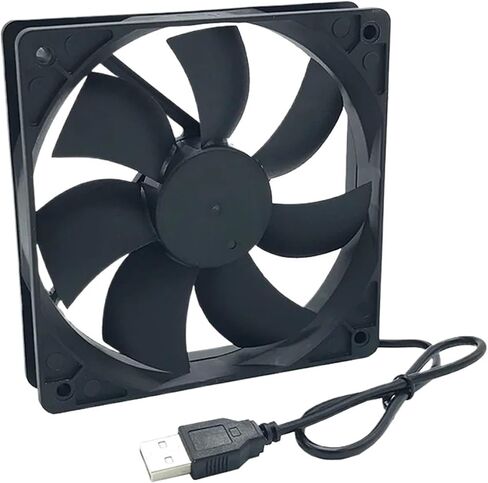 1pc 120mmx120mmx25mm 80mmx80mmx25mm 12volt سائل تحمل مروحة تبريد العادم USB (8 سم _no) in Saudi Arabia