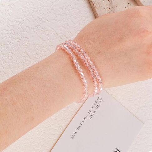 HANGINTHERE Northern Lights Crystals Bracelets for Women Transparent Elastic Crystal Bracelet Elegance and Healing Energy Mother's Day Birthday Anniversary Jewelry Gift for Girls,Women,Mother in Saudi Arabia
