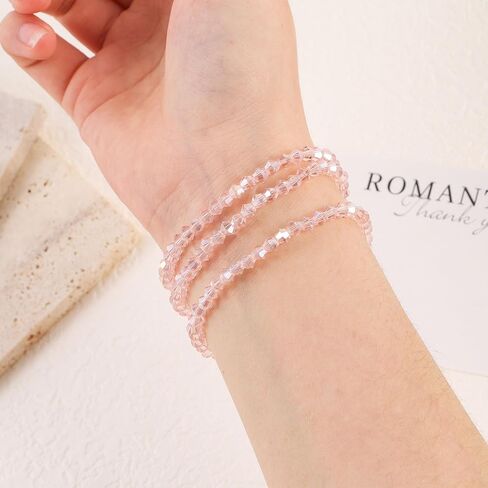 HANGINTHERE Northern Lights Crystals Bracelets for Women Transparent Elastic Crystal Bracelet Elegance and Healing Energy Mother's Day Birthday Anniversary Jewelry Gift for Girls,Women,Mother in Saudi Arabia