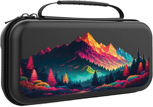 حالة الجبال لـ Nintendo Switch Cute Girl Nature Forest Switch Case Case Console Case Protection Case for Nintendo Girls Kids NM4 in Kuwait