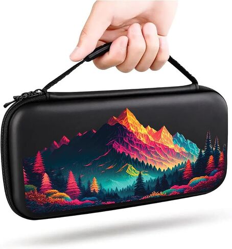 حالة الجبال لـ Nintendo Switch Cute Girl Nature Forest Switch Case Case Console Case Protection Case for Nintendo Girls Kids NM4 in Kuwait