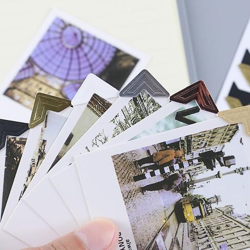 2 Sheets/48 Pcs Photo Corner Stickers, Self-Adhesive Photo Mounting Corners for Scrapbooking Photo Album Diary Craft Paper (White) in Saudi Arabia