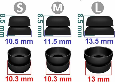 Eartips Kit Compatible with Powerbeats Pro 2, S/M/L Sizes 9 Pairs Silicone Tips/Double Flange EarTip/Memory Foam Tips Compatible with Powerbeats Pro 2 PB Pro 2 9 Pairs Black in Saudi Arabia