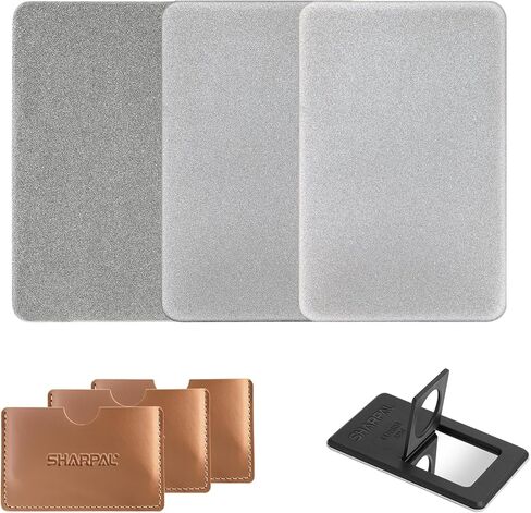 SHARPAL 116N Pocket Diamond Sharpening Card, Coarse(325)/Medium(600)/Fine(1200) Grit, Portable Multi-Tool Kit for Garden Tools, Survival Knives, Files & Blades in Kuwait