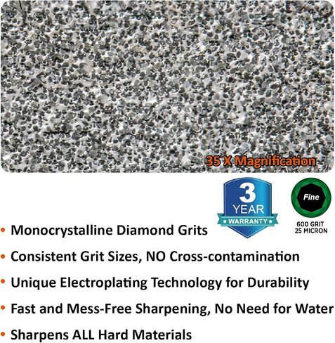 SHARPAL 116N Pocket Diamond Sharpening Card, Coarse(325)/Medium(600)/Fine(1200) Grit, Portable Multi-Tool Kit for Garden Tools, Survival Knives, Files & Blades in Kuwait